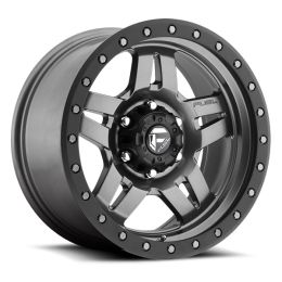 Fuel Anza D558 Matte Anthracite w/black ring