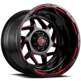 GRID GD14 Gloss Black w/red accents