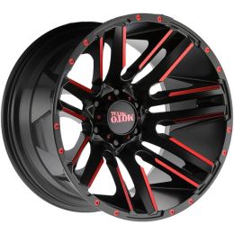 Moto Metal MO978 Razor Satin Black Machined w/red tint