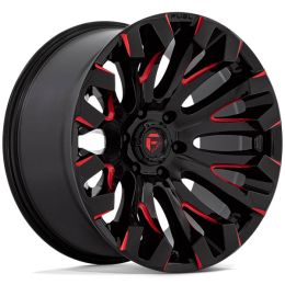 Fuel Quake D829 Gloss Black Milled w/red tint