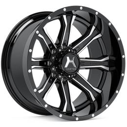 Hartes Metal Strike Black Machined Face with milled spoke