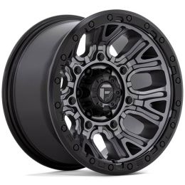 Fuel Traction D825 Matte Gunmetal w/black ring